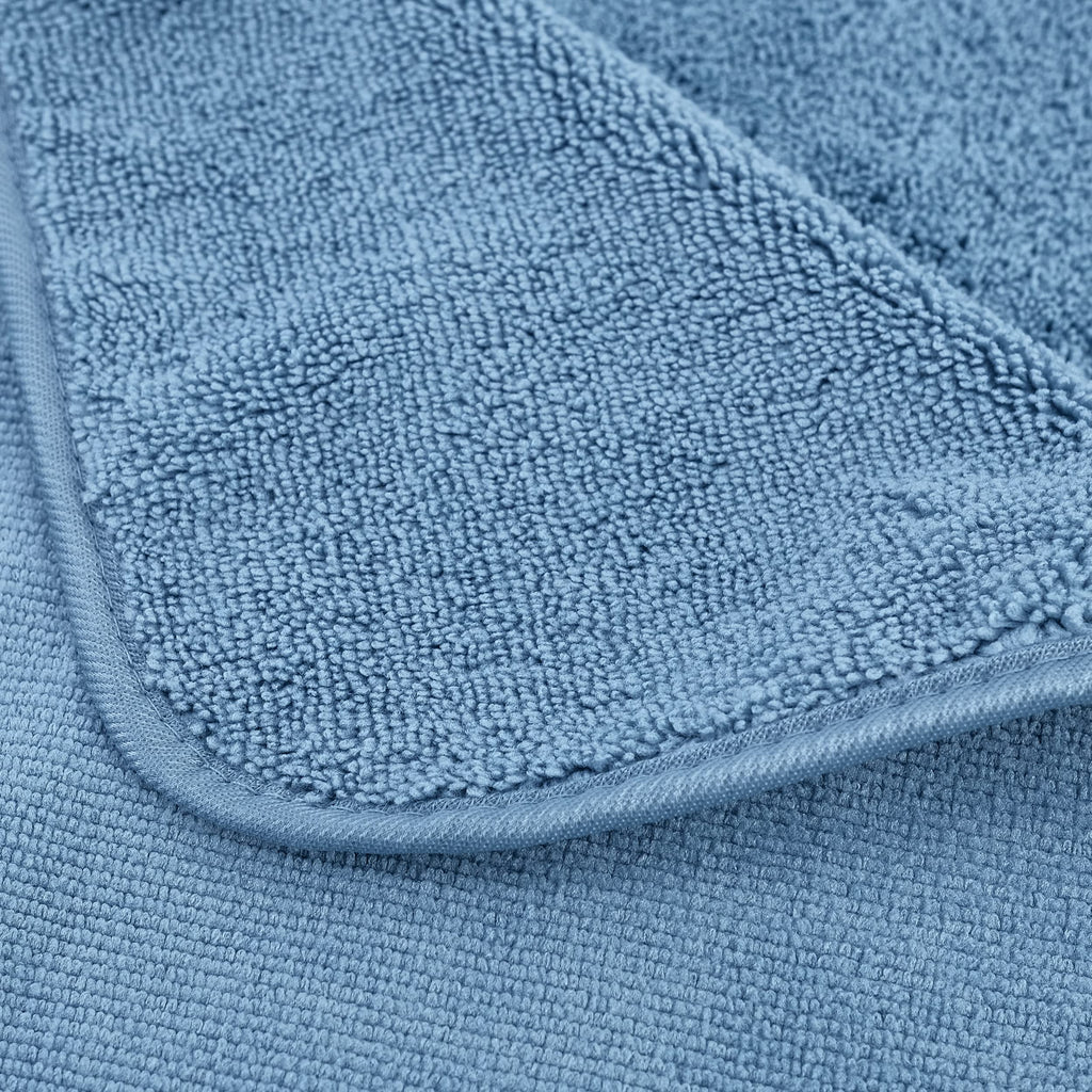 Polyte Microfiber Quick Dry Lint Free Bath Towel, 57 X 30 In, Pack Of 4 (Blue)