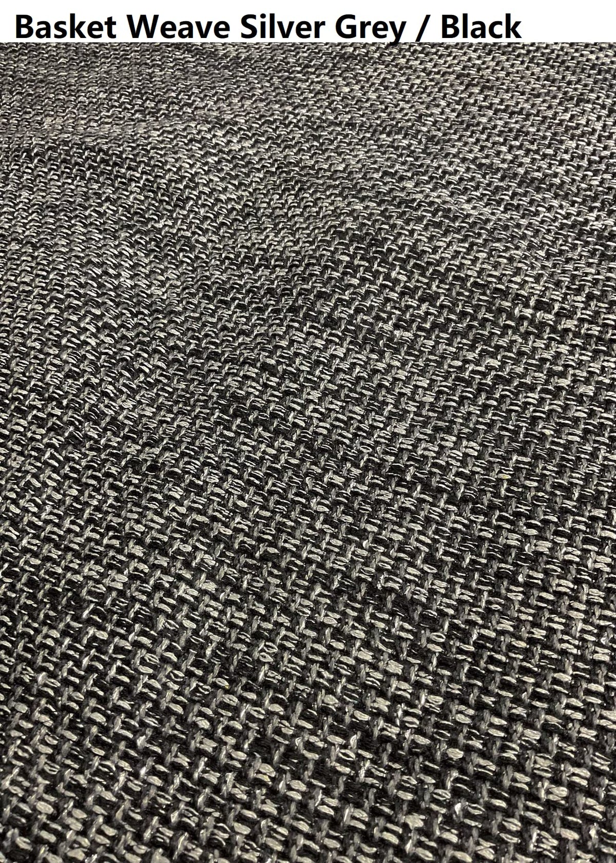 Octorose Full Size 3 Side Zipper Premium Upholstery Basketweave Thick Linen Grey/Black Mixed Futon Cover Slipcover Sofa Day Bed