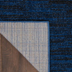 Nourison Essentials Indoor/Outdoor Midnight Blue 7' X 10' Area-Rug,Easy-Cleaning, Non Shedding, Bed Room, Living Room, Dining Room, Backyard, Deck, Patio (7X10)