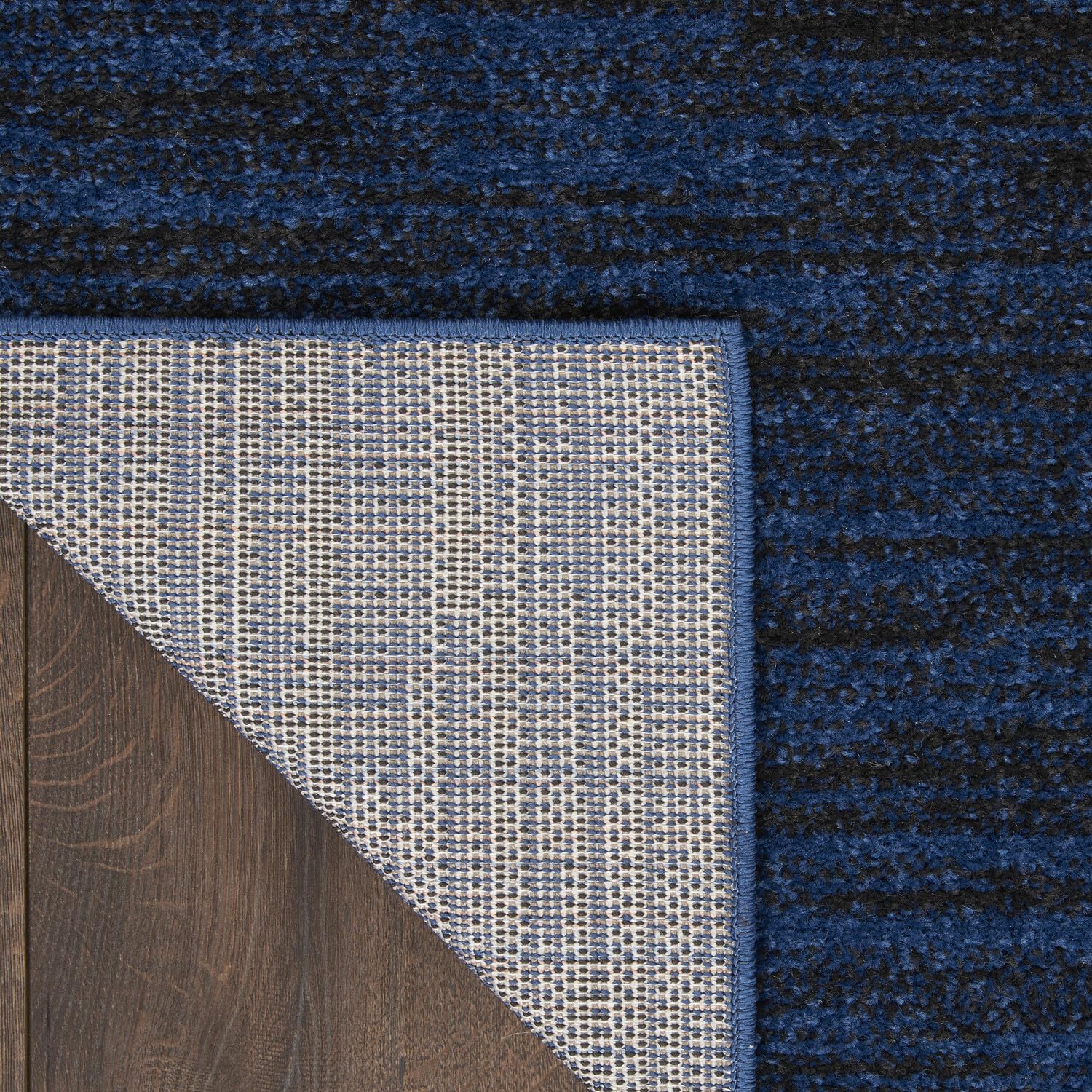 Nourison Essentials Indoor/Outdoor Midnight Blue 7' X 10' Area-Rug,Easy-Cleaning, Non Shedding, Bed Room, Living Room, Dining Room, Backyard, Deck, Patio (7X10)