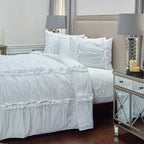 Rizzy Home | BQ4250 | 90"x92" White/Neutral/Solid with Texture Quilt