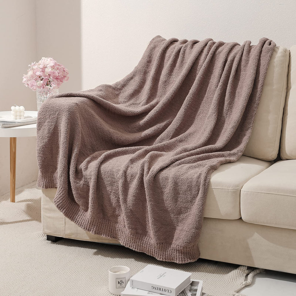 Bearberry Super Soft Fluffy Throw Blanket Lightweight Cozy Warm Throw Blankets For Couch Bed Sofa All Season (Khaki, 50   X60