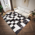 Dalyn Rugs Stetson Patchwork Faux Cowhide Ss10 Midnight 5' X 7'6"