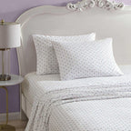 Betsey Johnson - King Bed Sheets, Soft & Lightweight Bedding, Fade & Wrinkle Resistant (Pretty Floral Ditsy Purple, King)