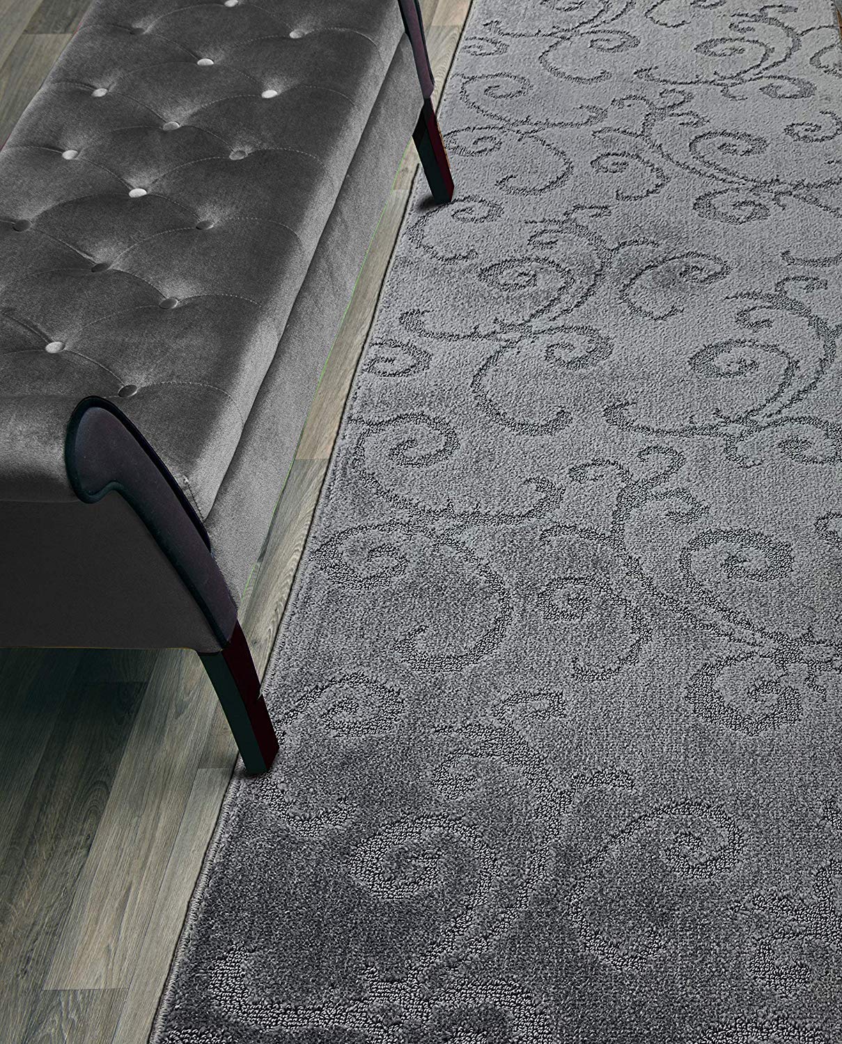 22 FT Long Non Slip Washable Carpet Runner Rug with Rubber Backing, Custom Floor Mat for Kitchen Hallway Stairs Bedroom Bathroom