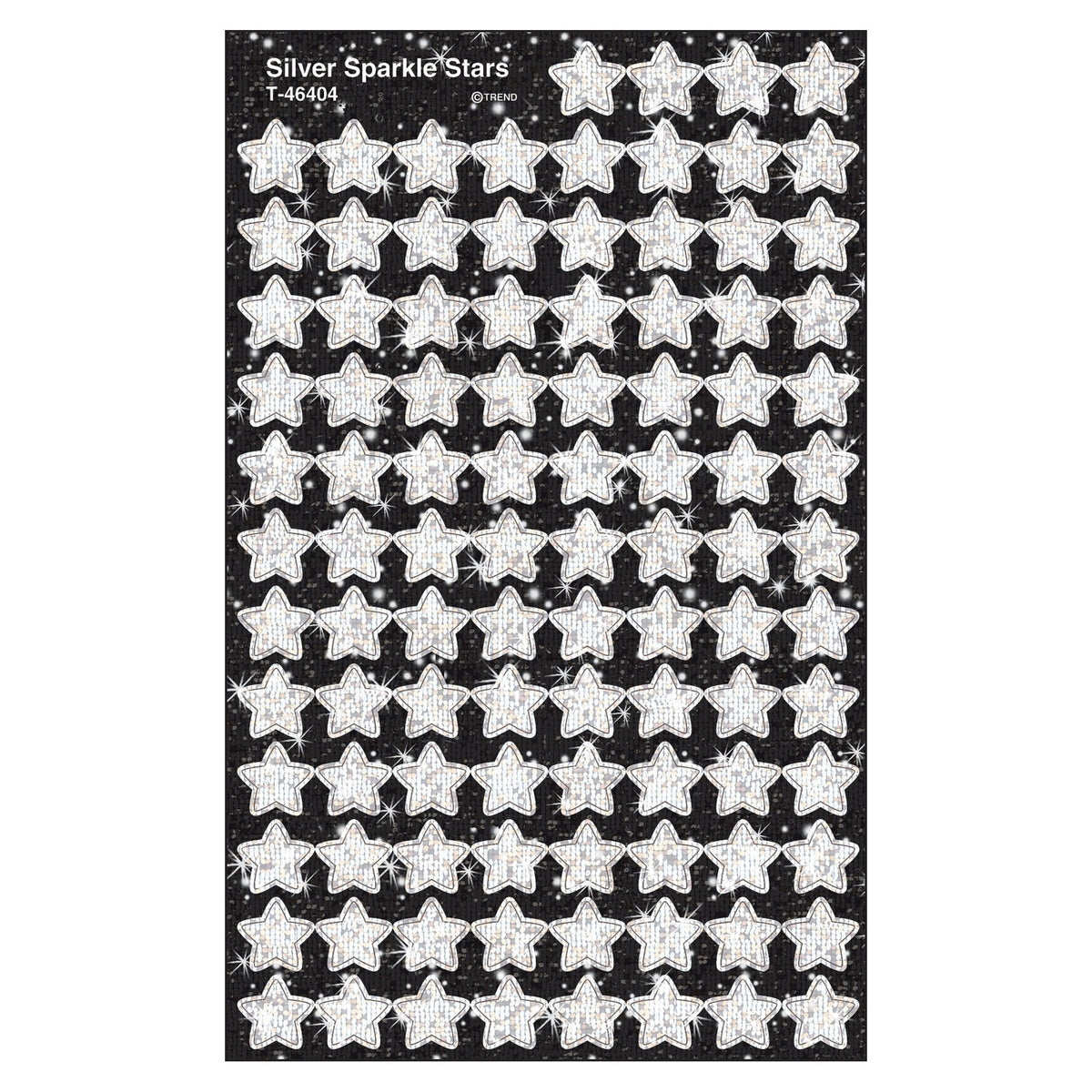 Trend Silver Sparkle Stars Supershapes Stickers, Classroom Incentives, 400 Count