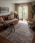 Loloi Amber Lewis x Georgie Denim/Spice 7-6 x 9-6 Area Rug