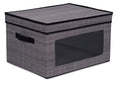 Internet's Best Storage Box with Window - Durable Storage Bin Basket Containers with Lids and Handles - Clothes Nursery Toys Org