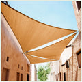 Colourtree Ctapt14 Custom Size Order To Make 9' X 16' X 18.4' Sand Beige Right Triangle Sun Shade Sail Canopy Mesh Fabric Uv Blo