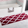 100% Cotton Bathroom Rug - 24x60-Inch Bathmat with Trellis Pattern and Non-Slip Base - Machine Washable Bathroom Rugs by Lavish 