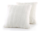 Cheer Collection Faux Fur Throw Pillows - Decorative Pillows For Couch, Bed Throw Pillows, White Accent Pillows For Bedroom Or L
