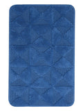 Saral Home Cotton Anti Slip Bath Mat (Blue, 50X80 CM)