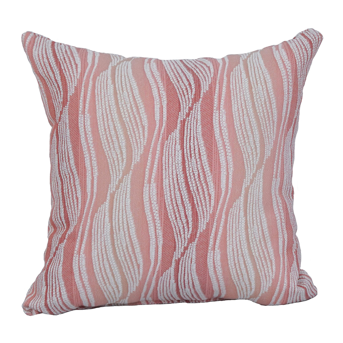 Blazing Needles Square Polyester Jacquard Throw Pillow, 17", Clove Blush