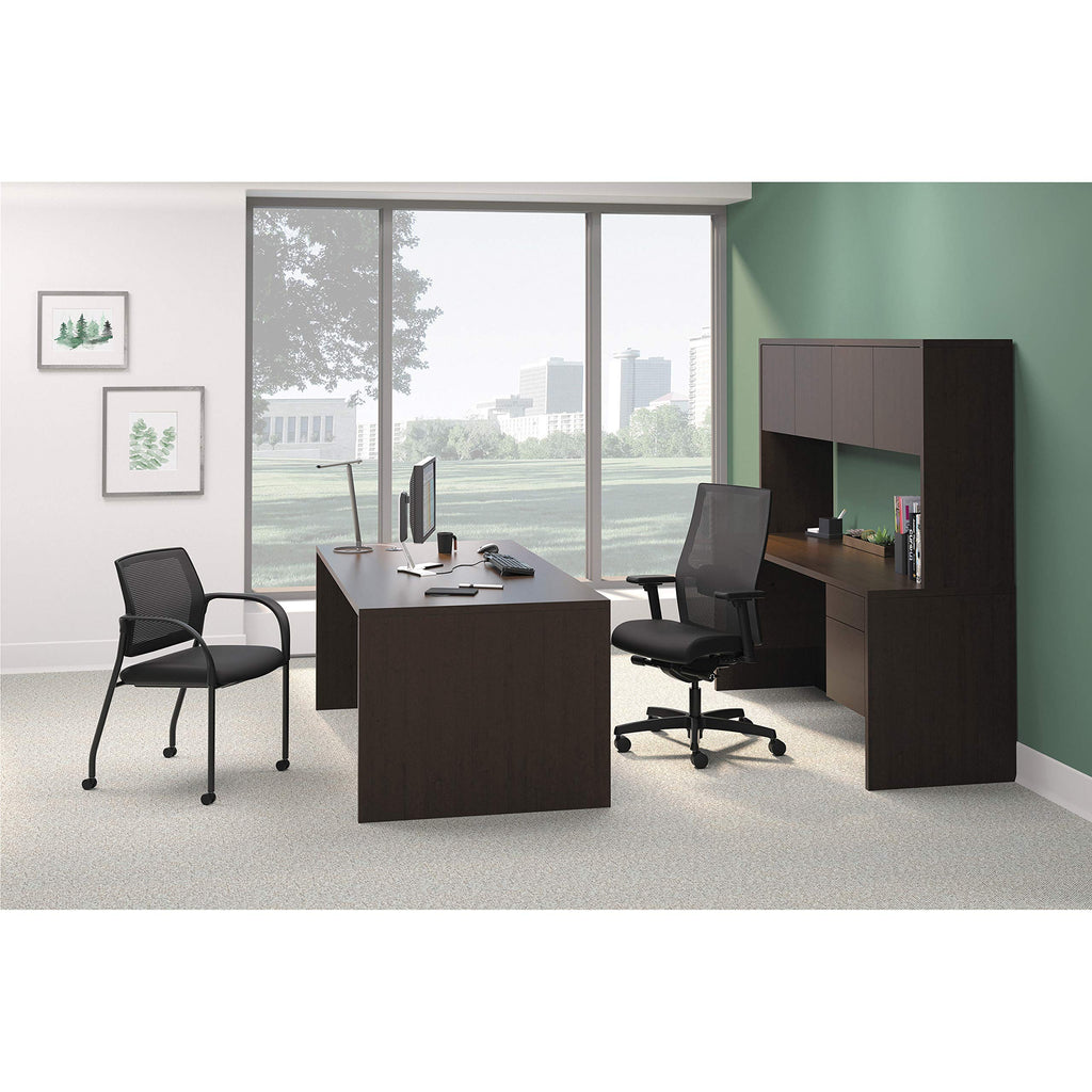 The Hon Company 10500 Series W Stack-On Hutch Back Enclosure, 72-Inch, Mahogany