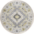 Marbella Mb1 Grey Traditional Rug Round 4' X 4'