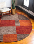 Unique Loom Autumn Collection Area Rug - Providence (5' 1'' Round, Multi/ Beige)