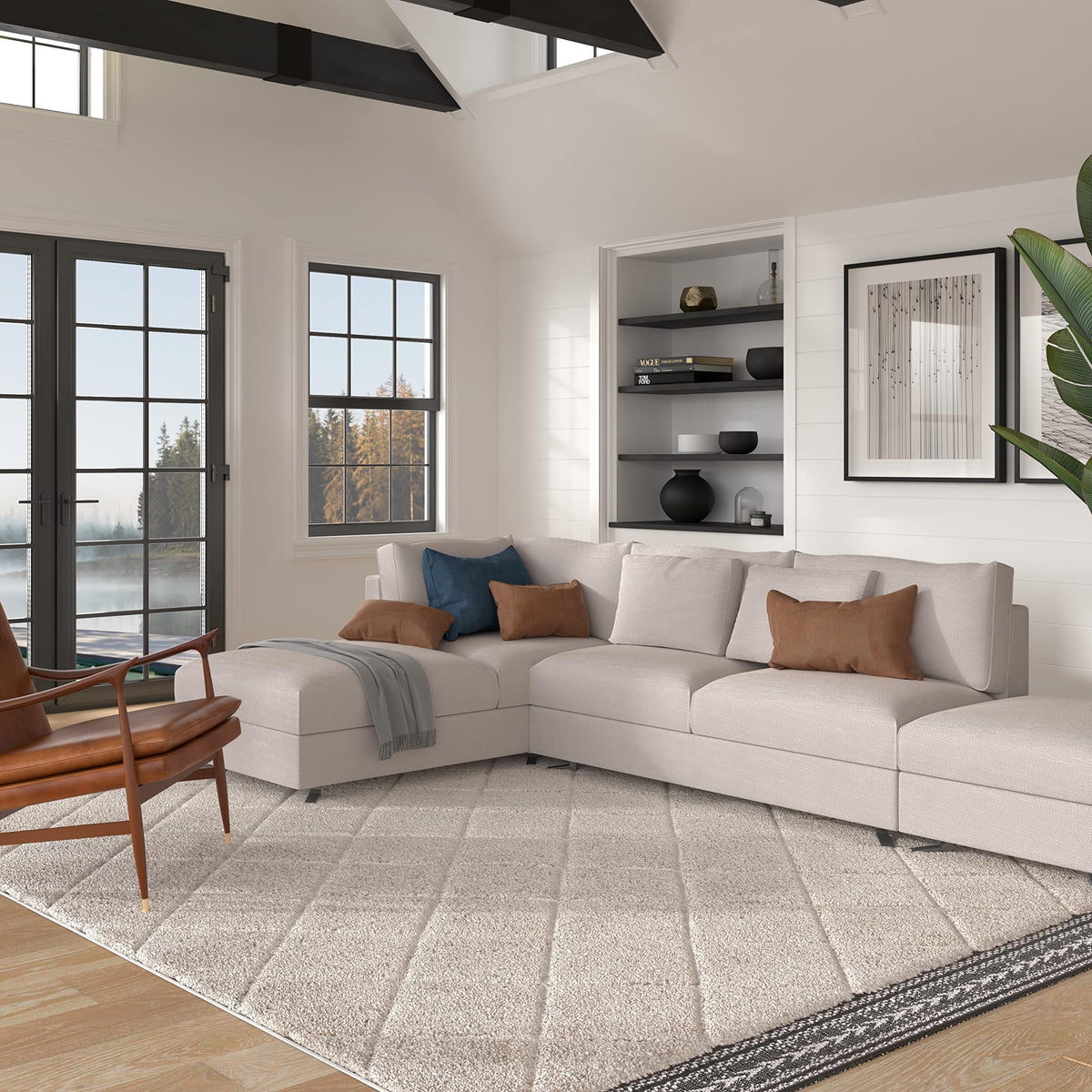 Denali Bijou Cream Polypropylene Tufted Area Rug