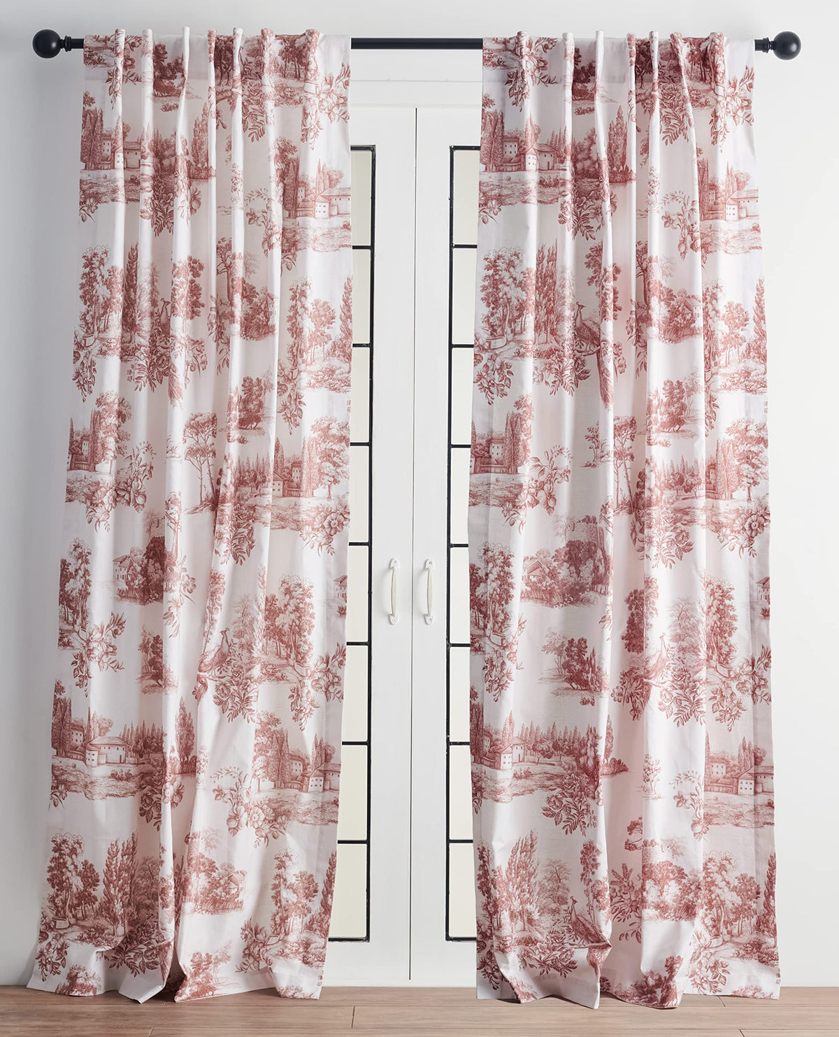 Maison D' Hermine Tailored Curtain 100% Cotton Two Panel 50'X96' Curtains, Easy Hanging With A Rod Pocket & Loop For Living Ro