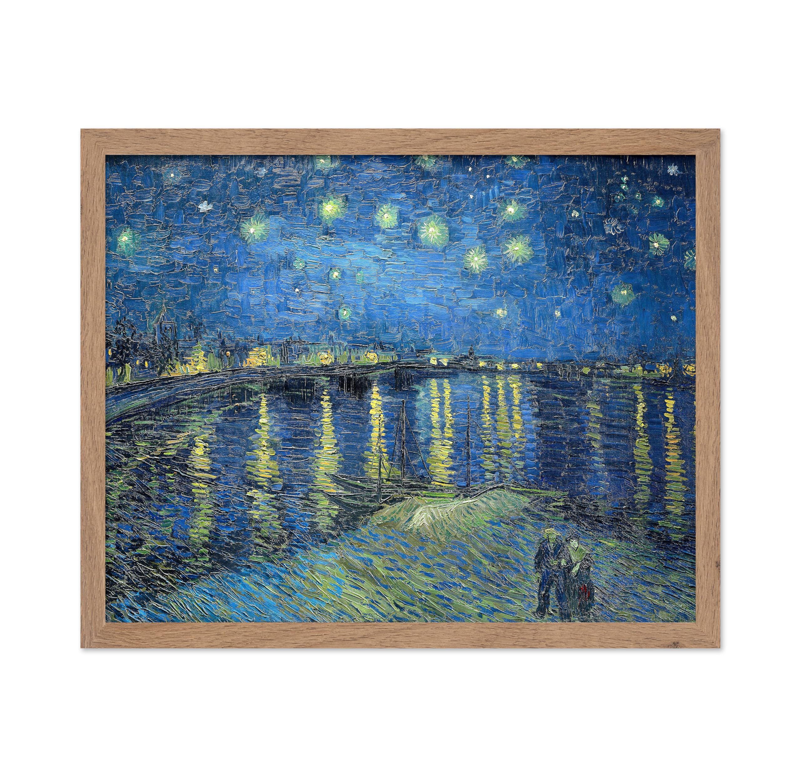 Poster Master Vintage Van Gogh Poster - Retro Impressionism Print - Gift for Artist, Painter - Starry Night Over the Rhone, Blue