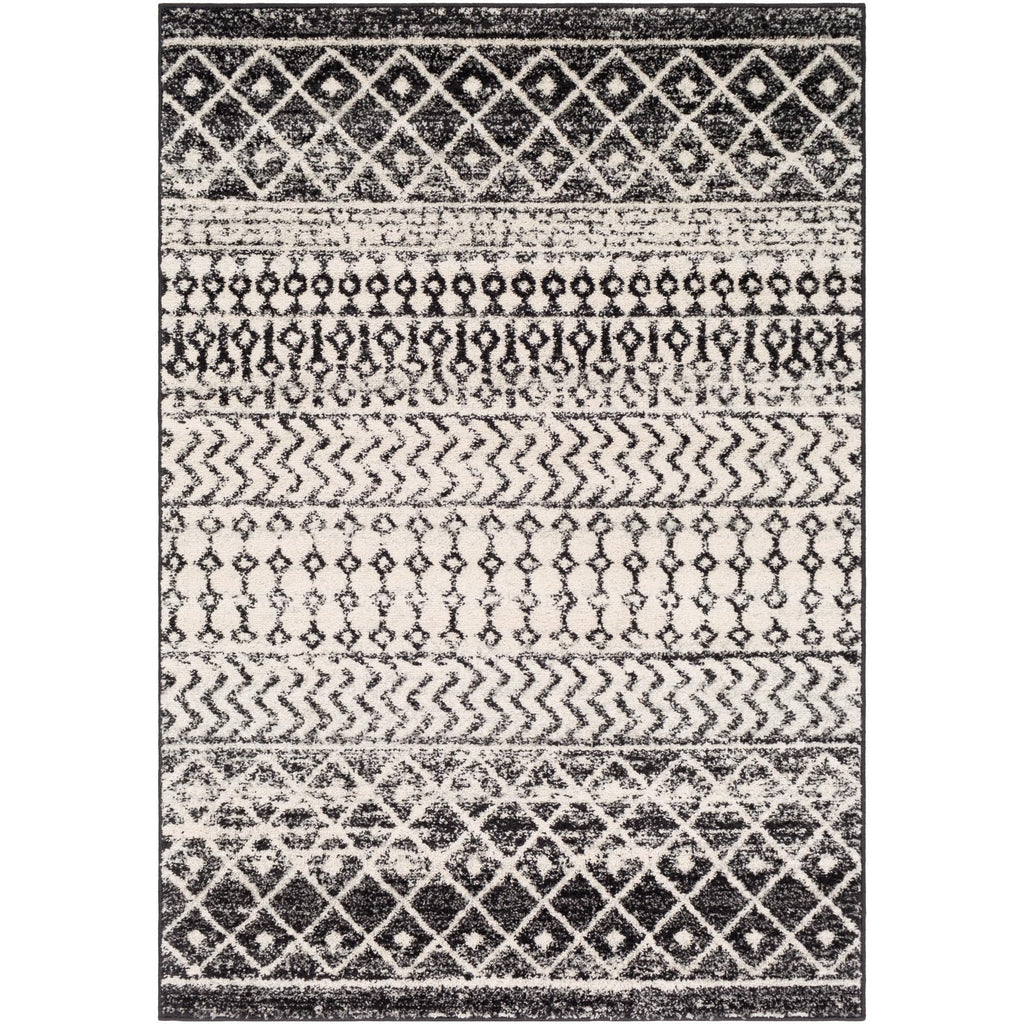 Livabliss Chester Boho Moroccan Area Rug,3'11'' X 5'7'',Black
