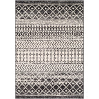 Livabliss Chester Boho Moroccan Area Rug,3'11'' X 5'7'',Black