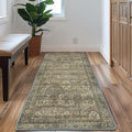 Bavni Runner Rug 2x5 Machine Washable Vintage Distressed Print Ultra-Thin Chenille Hallway Bedroom Kitchen Entrance Accent Rug, 