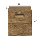 Ball & Cast Concrete Stool End Table, Light Brown