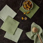 Dii Everyday Kitchen Collection Assorted Dishcloth Set, 12X12, Antique Green, 5 Count