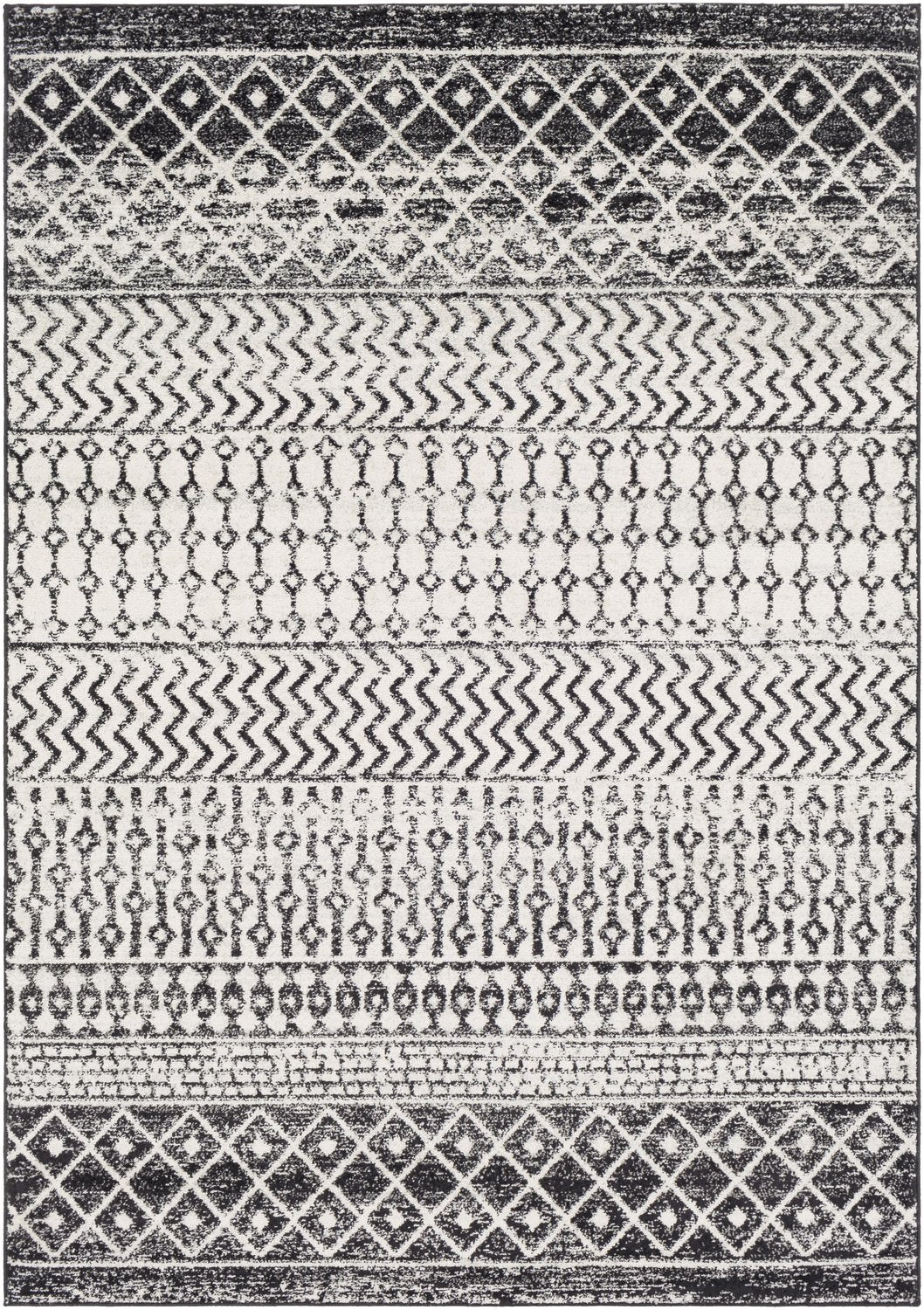 Livabliss Chester Boho Moroccan Runner Area Rug,2'7'' x 7'6'',Black