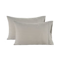 LANE LINEN Organic Cotton Polka Dot Pillow Cases Set of 2 (20x26) - Standard Size - Snowdrop