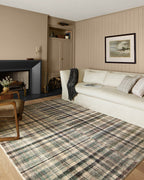 Loloi Chris Loves Julia x Humphrey Collection, Forest & Multi 2' x 3'-6'' Rectangle Area Rug - Plaid Accent Rugs for Living Room