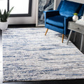 SAFAVIEH Amelia Collection Accent Rug - 4 x 6, Grey & Navy, Modern Abstract Design, Non-Shedding & Easy Care, Ideal for High T