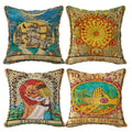 (Rb) Tarot The Moon Sun Flannel Throw Pillow Case, 18 X 18 Inch Set Of 4, Daughter Sister Astrology Tarot Lovers Gifts, Mom, Gif