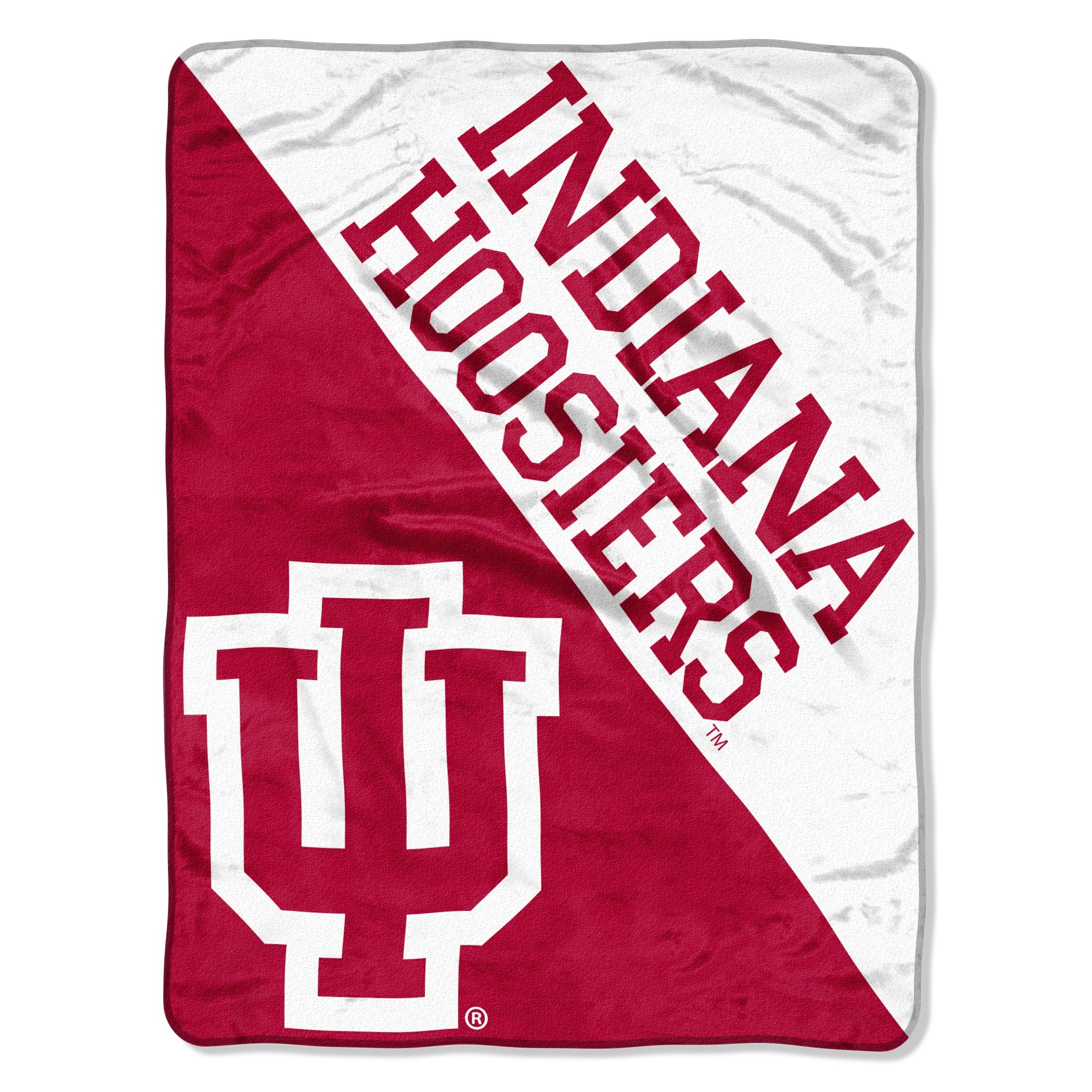 Northwest Ncaa Indiana Hoosiers Unisex-Adult Micro Raschel Throw Blanket, 46'' X 60'', Halftone