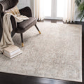 SAFAVIEH Evoke Collection 51 x 76 Ivory / Taupe EVK256E Oriental Distressed Non-Shedding Living Room Bedroom Area Rug