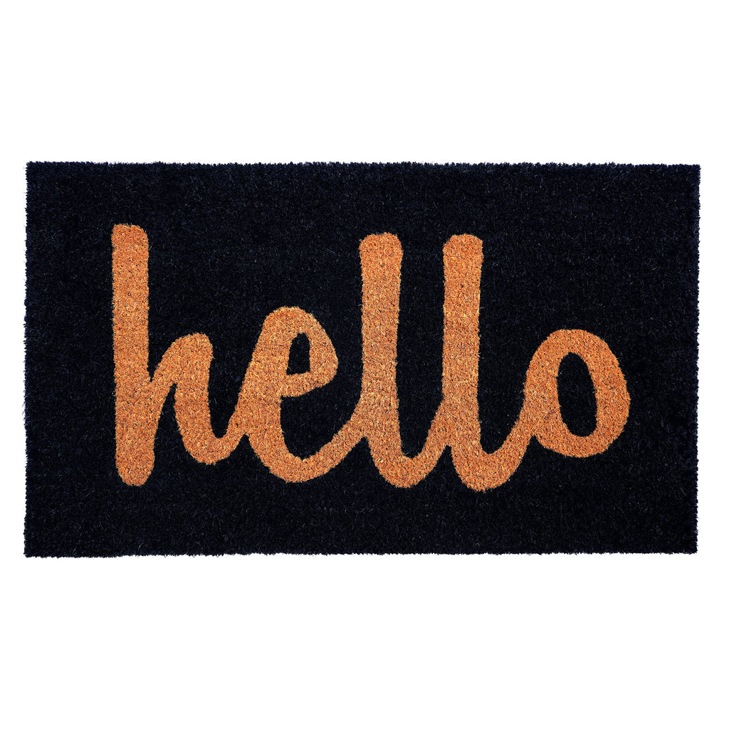 Calloway Mills Script Hello Doormat (Black/Natural, 24' X 48')