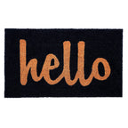 Calloway Mills Script Hello Doormat (Black/Natural, 24' X 48')
