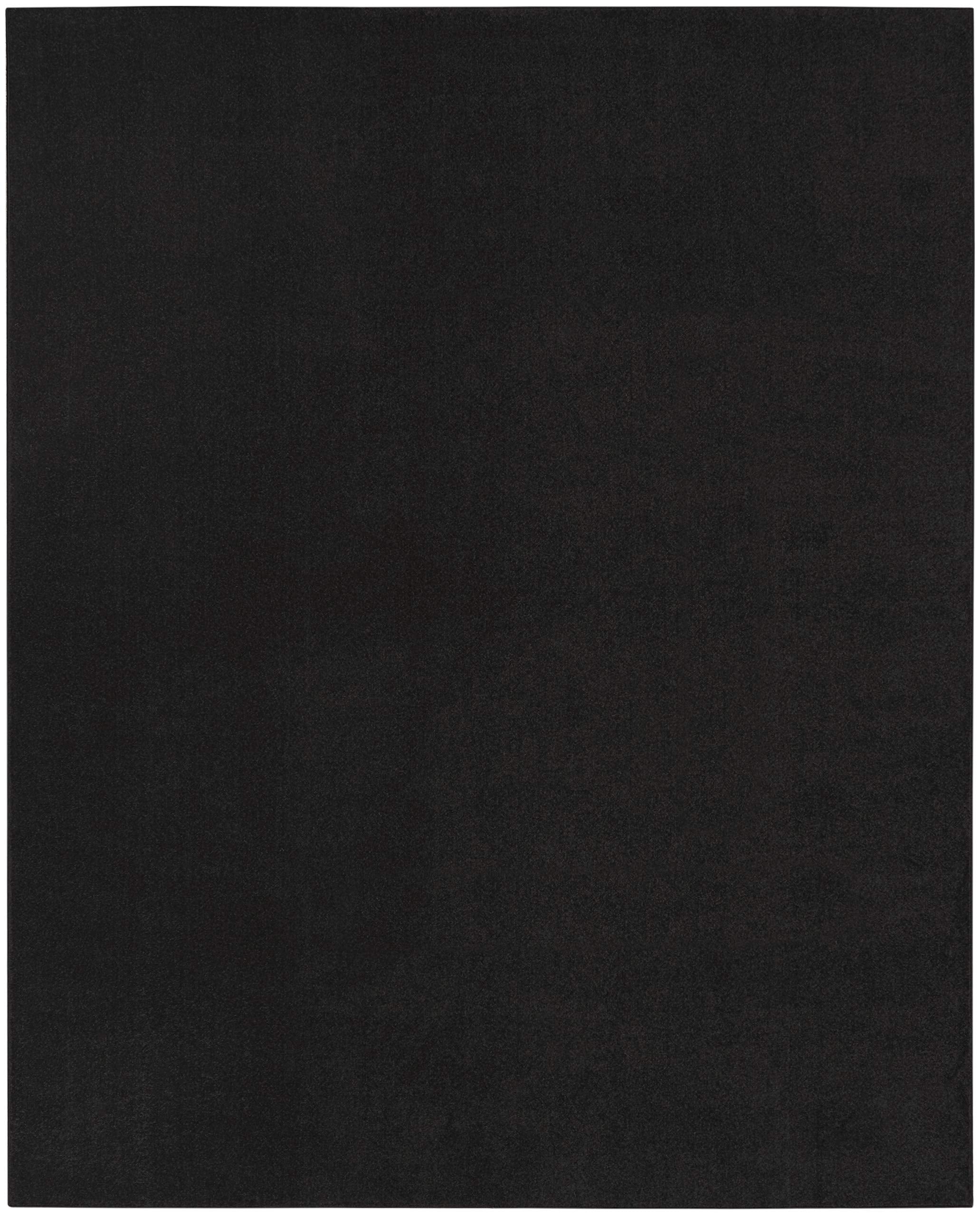 Nourison Essentials Indoor/Outdoor Silver Grey 12' X 15' Area Rug, Easy Cleaning, Non Shedding, Bed Room, Living Room, Dining Room, Backyard, Deck, Patio (12X15)