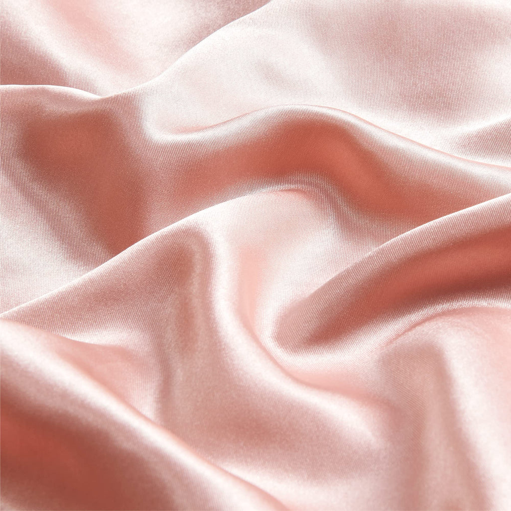 Bedelite Satin Pillowcase With Zipper 2 Pack, Coral Pillow Cases Standard Size, Super Soft And Cooling Similar To Silk Pillow Ca