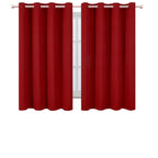 LEMOMO Red Thermal Blackout Curtains, 52x54 Inch, Set of 2, Room Darkening Polyester Panels for Bedroom, Model BK001-5254-RED