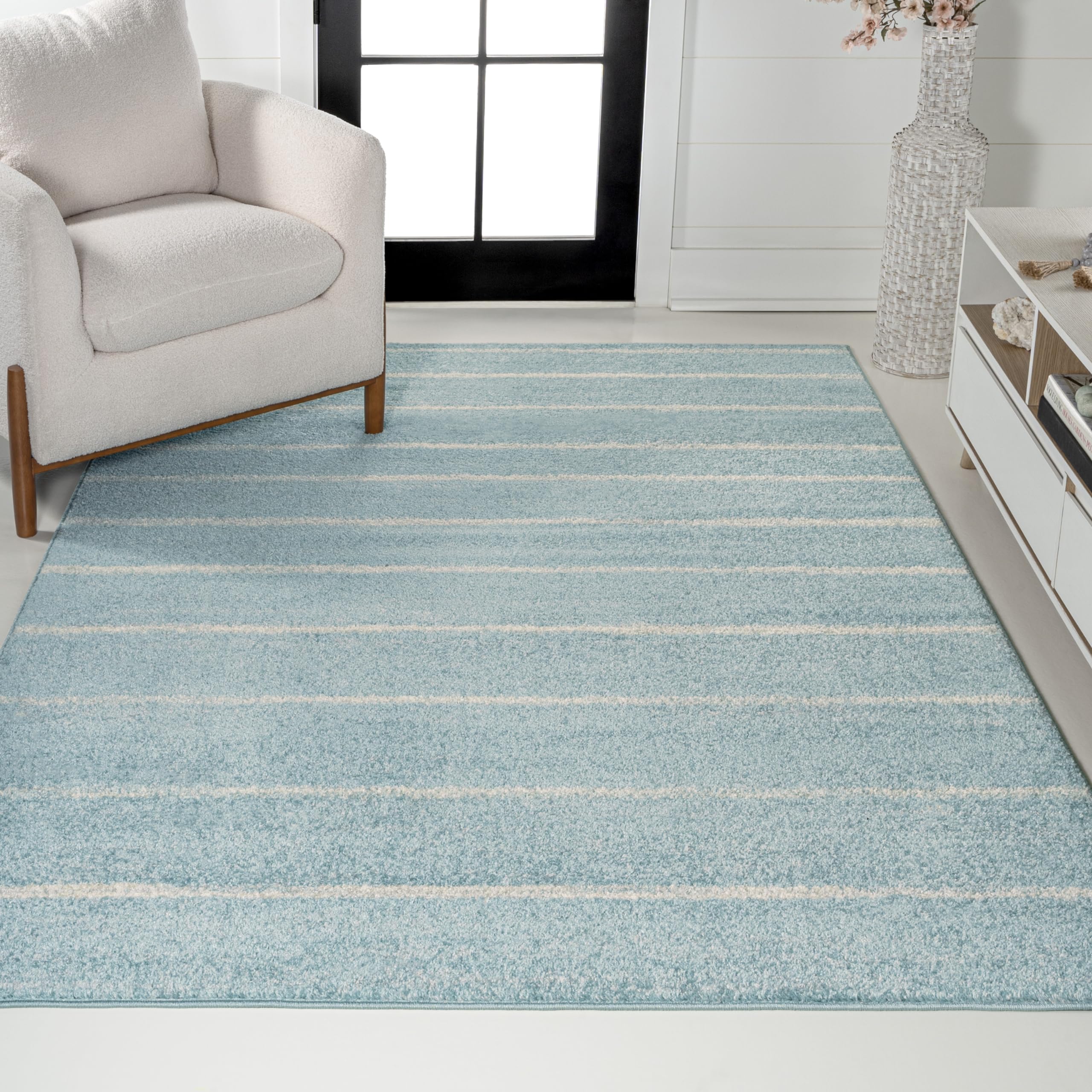 JONATHAN Y MOH201B-5 Williamsburg Minimalist Stripe Area Rug, Contemporary, Modern, Bohemian, Scandinavian, Rustic for Living Ro