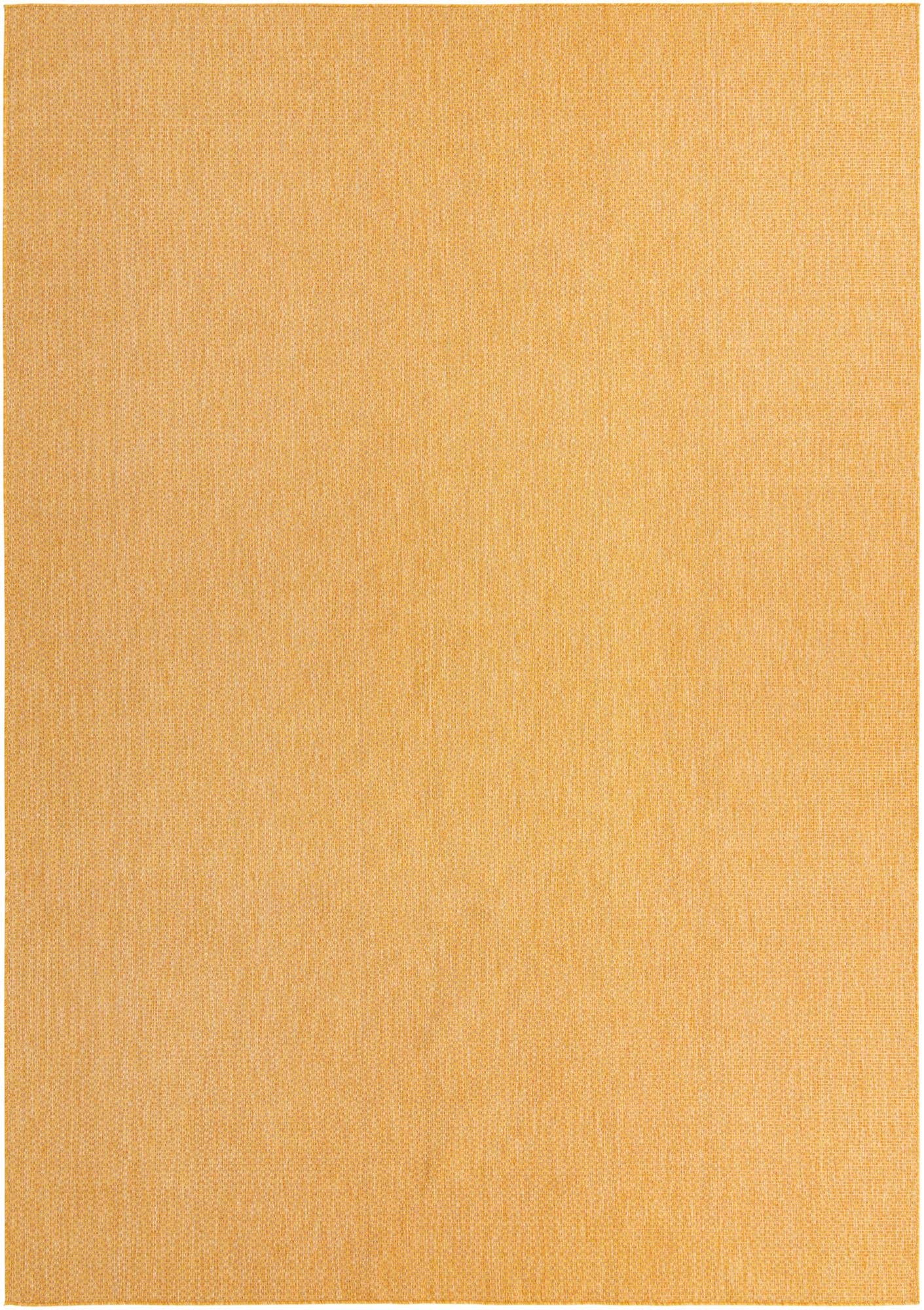 Unique Loom Collection Casual Transitional Solid Heathered Indoor/Outdoor Flatweave Area Rug (10' X 14' 1'' Rectangle, Corn Harv