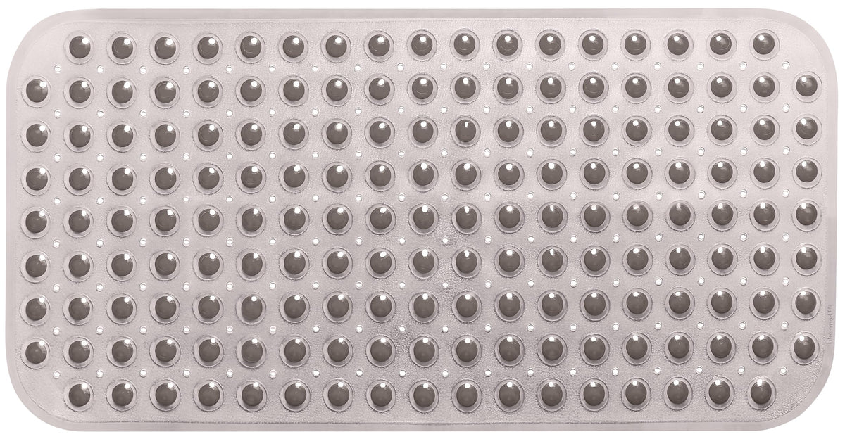 Tike Smart Medium Non-Slip Bathtub & Shower Mat 31X16 (Smooth/Non-Textured Tubs Only) Safe, Clean, Machine-Washable, Superior Gr