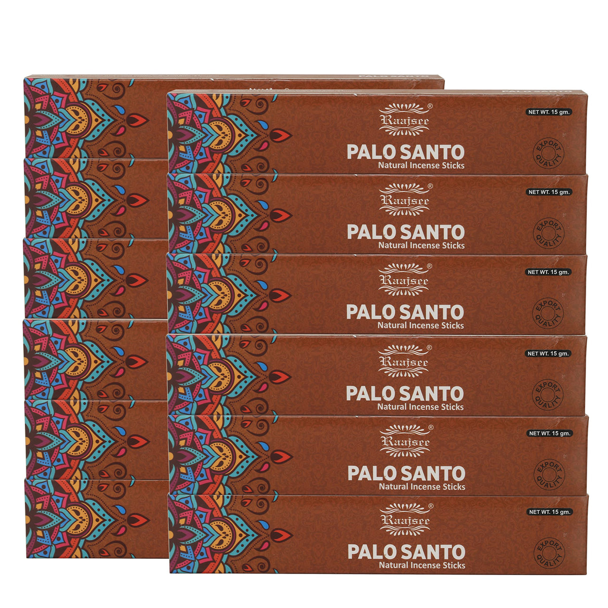 Raajsee Palo Santo Incense Sticks (180 GMS), 100% Pure Organic Natural Hand Rolled Free from Chemicals- Perfect for Aromatherapy