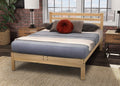 KD Frames Lexington Platform Bed - Full Bed Frame - Unfinished Wood Bed Frame - Natural, Minimalist Bed with Slatted Headboard -