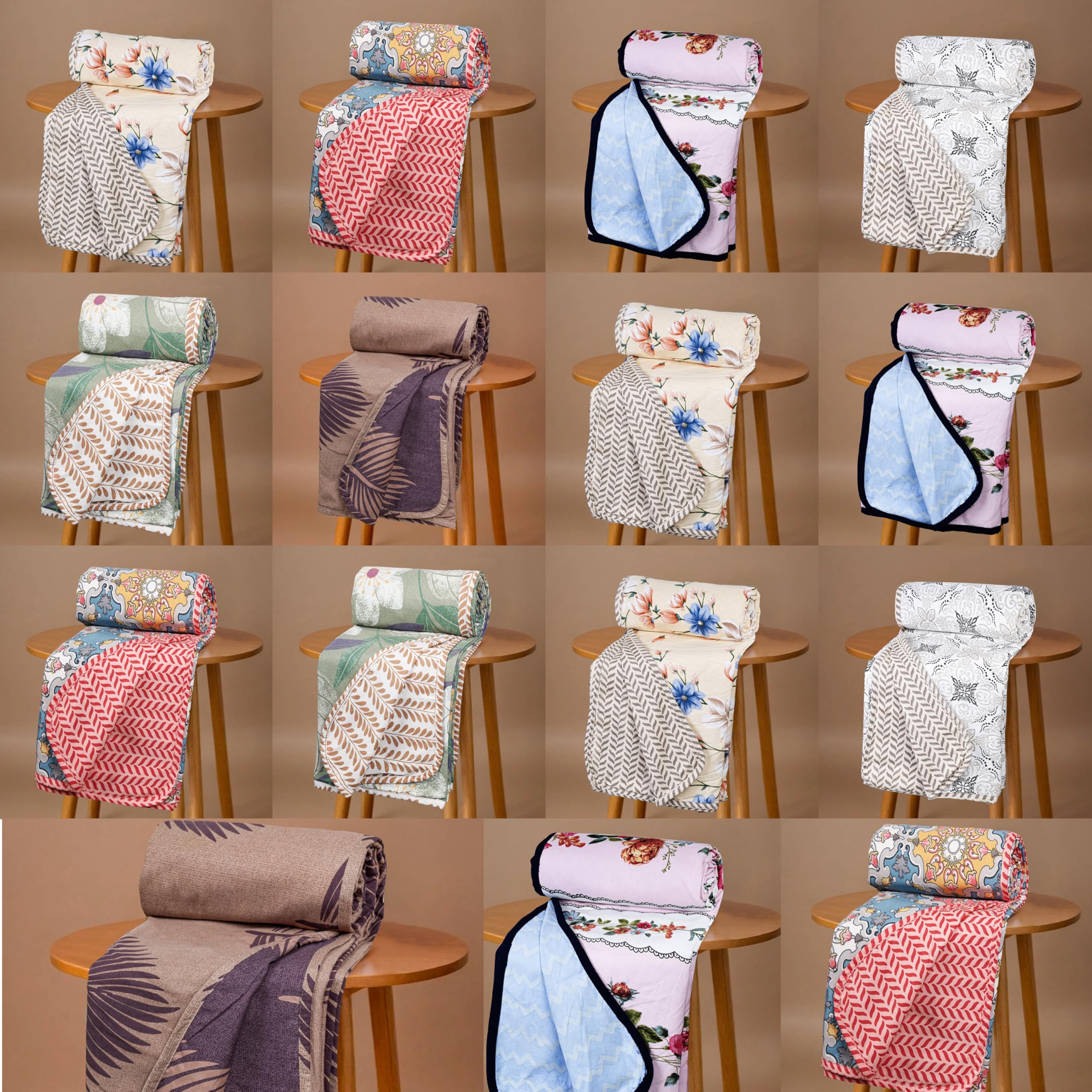 Bsb Home Super Soft Cotton Printed Dohar |Ac Blanket| Quilt/Duvet For Double Bed 90X86In, 250 Gsm Value Pack Bulk Bedding Set F