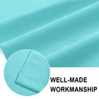 Dwcn Kitchen Valance For Windows, Aqua Valance Solid Short Topper, Bathroom/Basement Curtain Valance - 1 Panel, 52 X 18 Inch, Aq