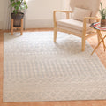 SAFAVIEH Tulum Collection Area Rug - 3 Square, Light Grey & Ivory, Moroccan Boho Distressed Design, Non-Shedding & Easy Care, I