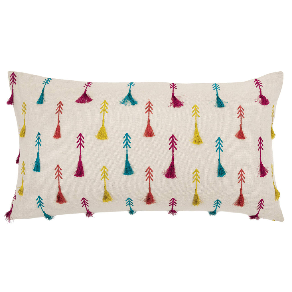 Rizzy Home 14" x 26" Down Pillow with Cotton Cover-Arrow Pattern-Multi-Color