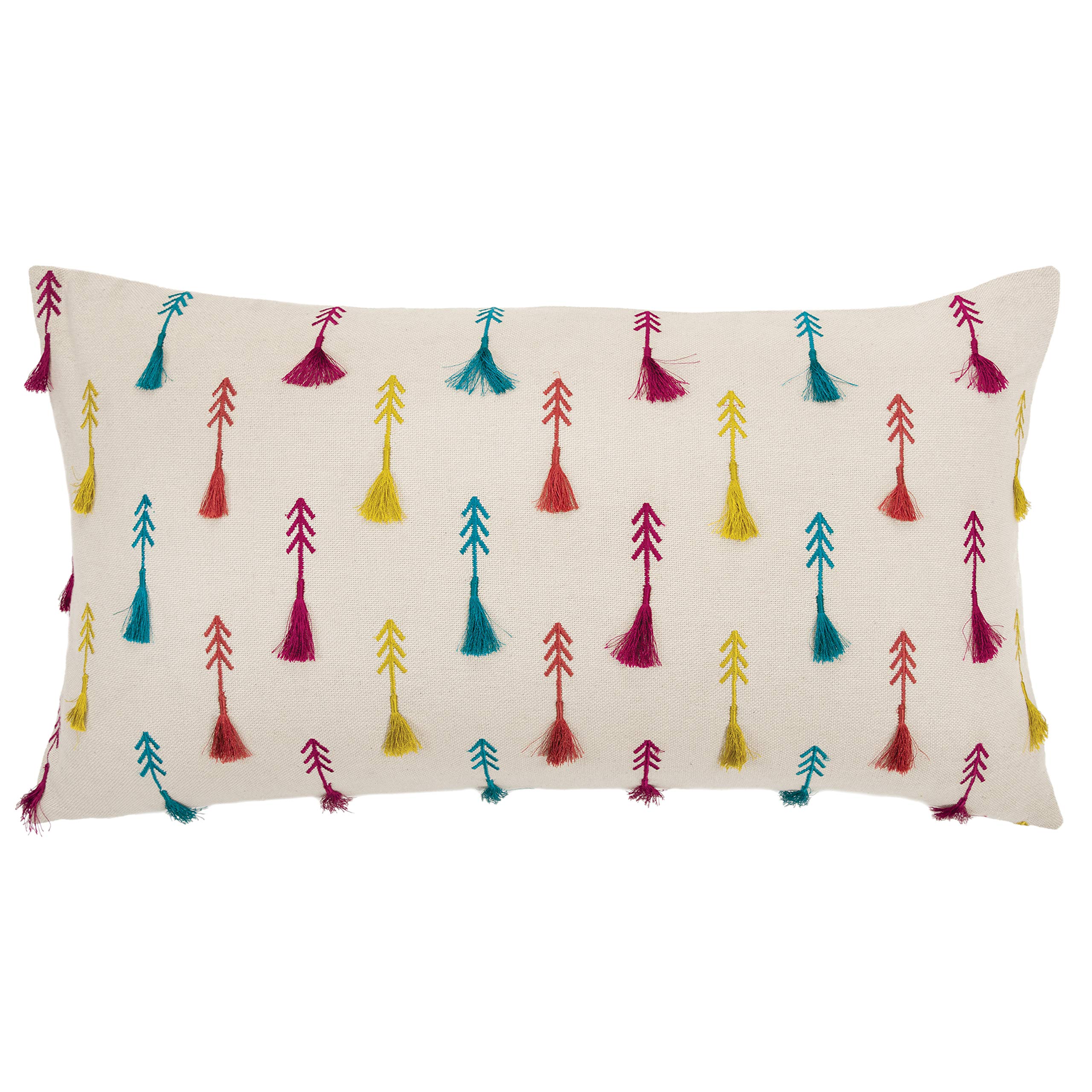 Rizzy Home 14" x 26" Down Pillow with Cotton Cover-Arrow Pattern-Multi-Color